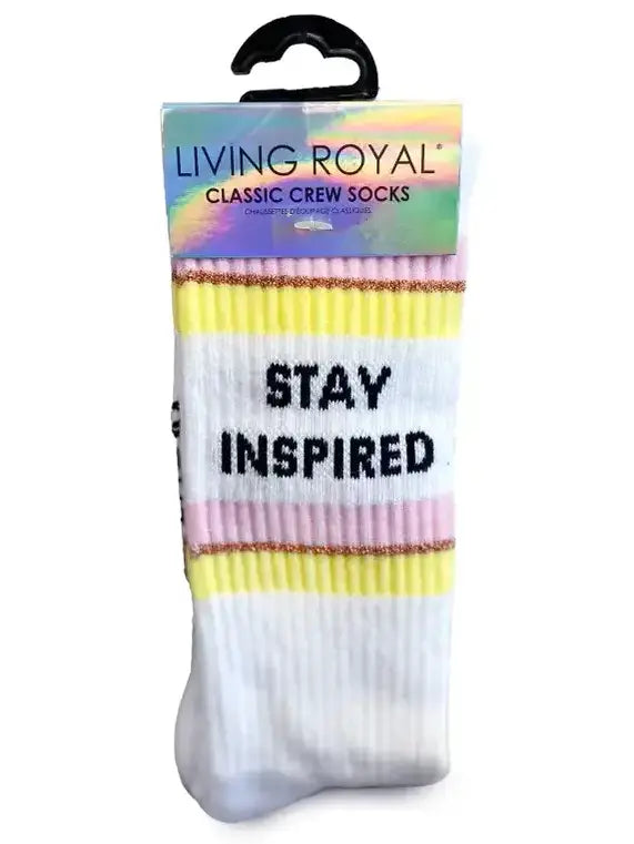 Living Royal Classic Crew Socks w/ Ribbed Tubing - "Stay