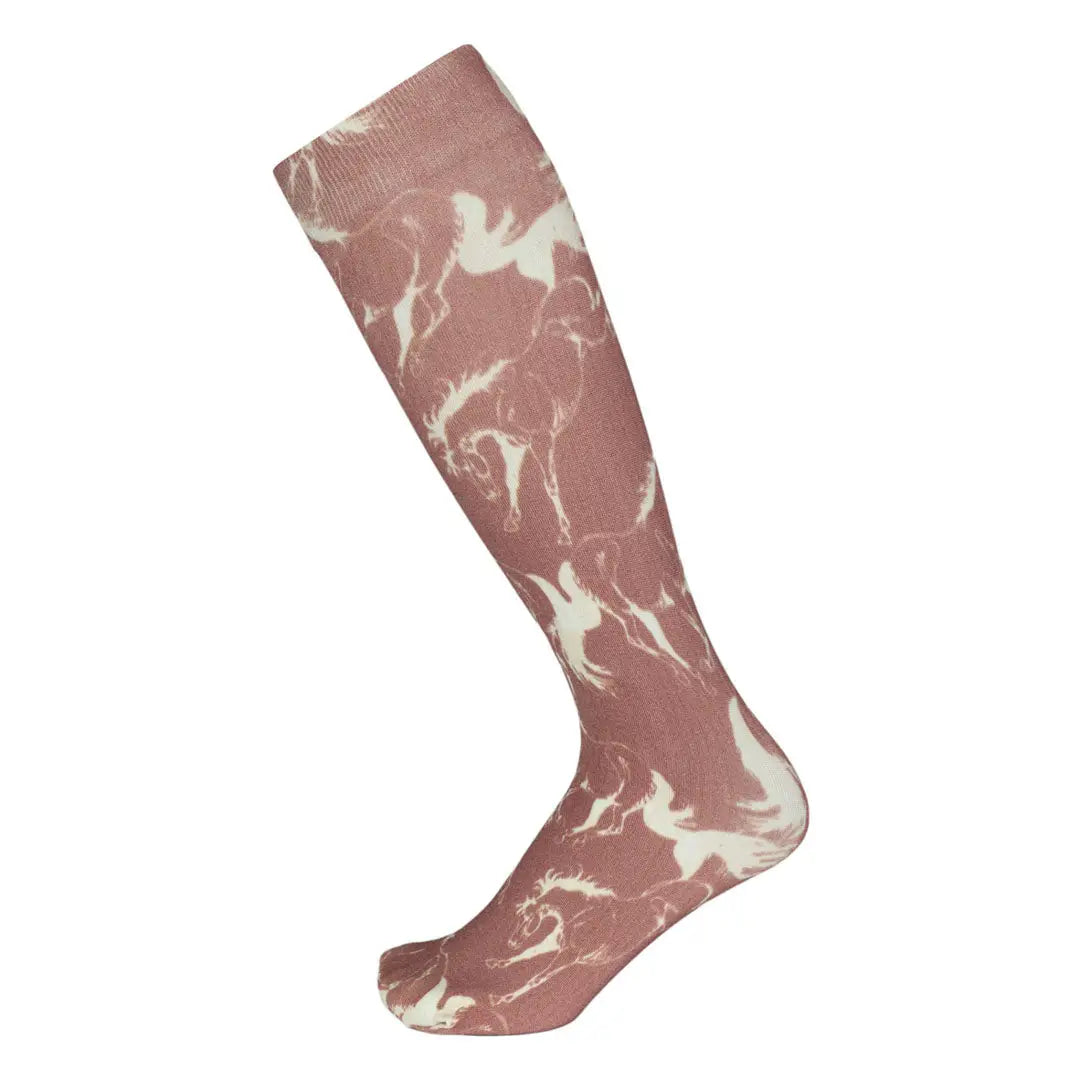 Lila Linear Horse Socks