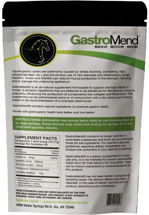 SynNutra GastroMend – Gastric Health Supplement for Horses