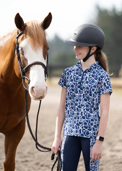 Kids Breeze Ice Fil® Short Sleeve Riding Shirt