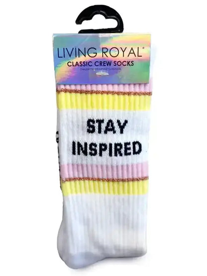 Living Royal Classic Crew Socks w/ Ribbed Tubing - "Stay