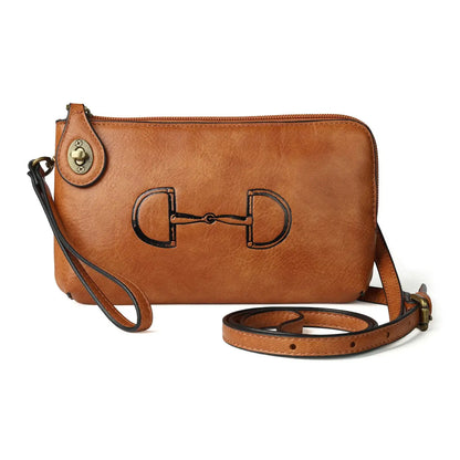 Lila Vintage Snaffle Bit Clutch/Crossbody Bag