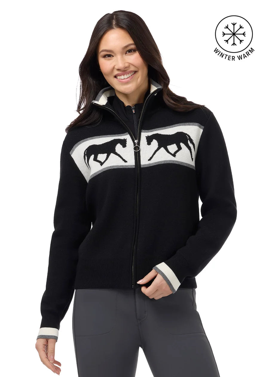 Kerrits Reflections Horse Full Zip Sweater