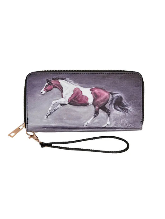 Awst Int'l "Lila" Paint Horse Clutch Wallet