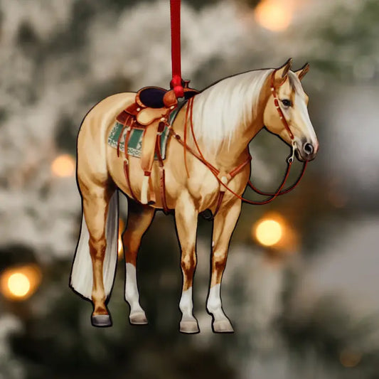 Palomino Western Ranch Horse Ornament