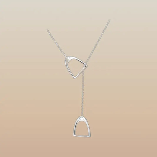 Sterling Silver Stirrup Chain Necklace