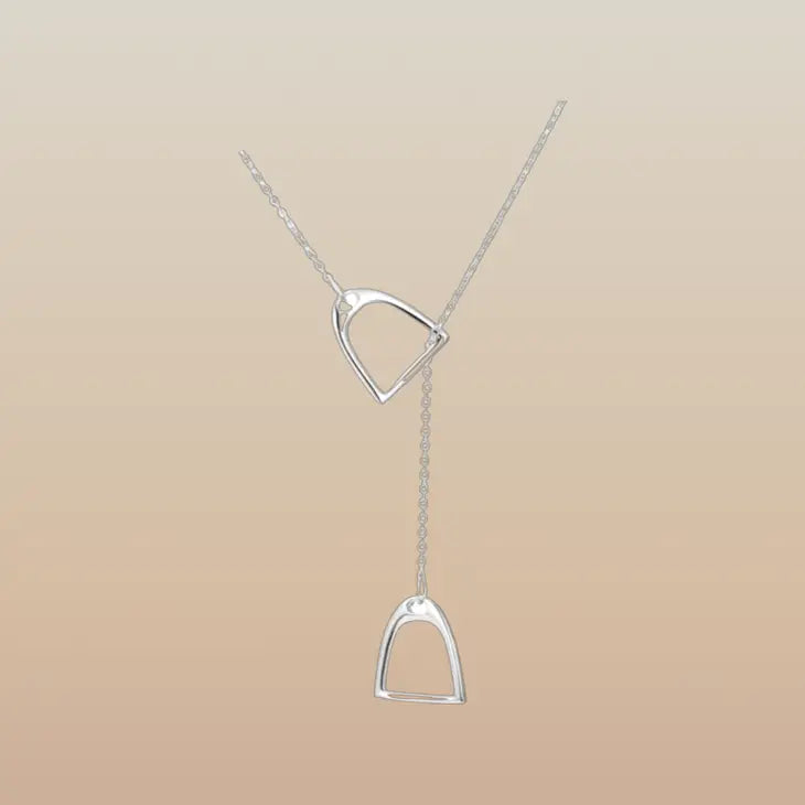 Sterling Silver Stirrup Chain Necklace