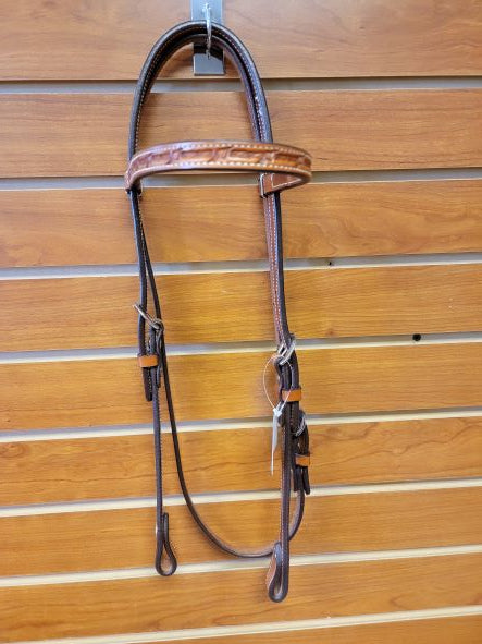 Red Cliff's Tack Western Barbed Wire Stamped Headstall