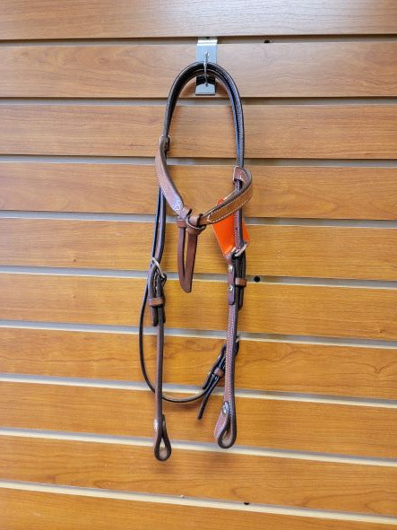 Red Cliff's Tack Plain Knotted Browband Western Headstall - Final Sale