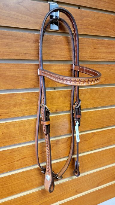 Red Cliff's Tack Western Headstall w/ Star Stamped Tooling