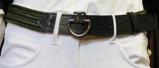 Cavalleria Toscana Women's CT Clasp Elastic Leather Belt