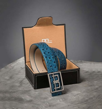 AA Platinum Leather Belt with Box
